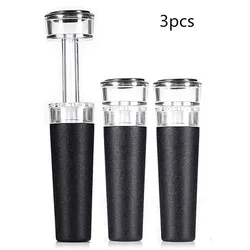 Vacuum - Seal Reusable Wine Stoppers with Leakproof Silicone Caps (3pcs)