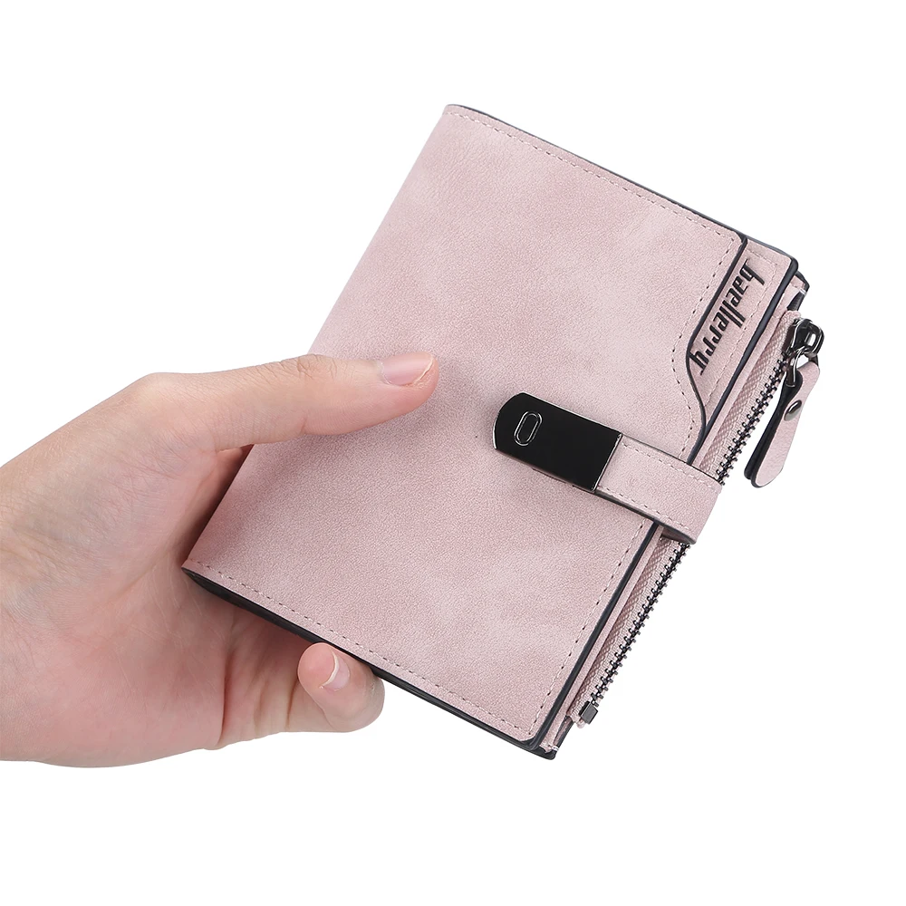 Women Wallets Short Magnetic Buckle Card Holder Female Purse Zipper Wallet For Small Wallet for Girl women wallet card wallet zipper wallets women purse