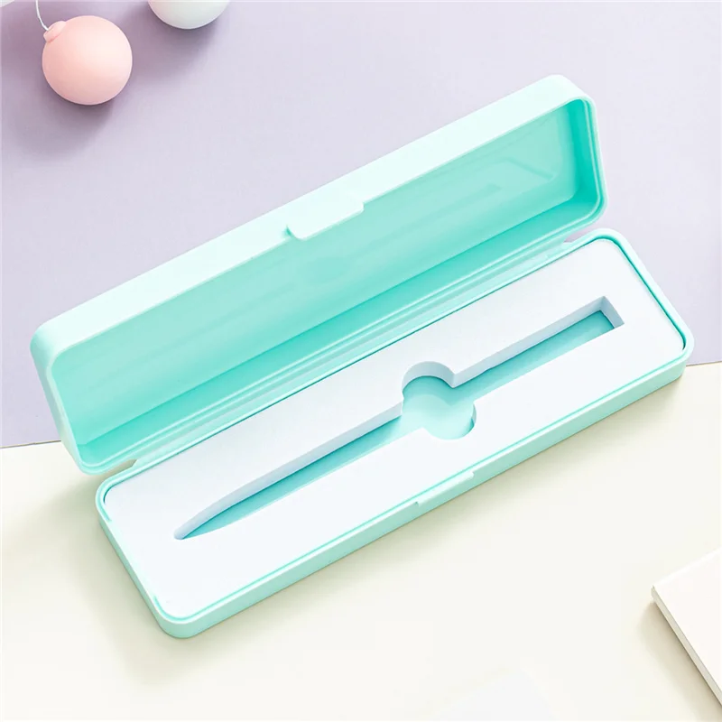 100 Teile/los Candy Farbe Stift Box Kreative Makaron PP Kunststoff Schreibwaren Box Student Geschenk Stift Verpackung Boxen – Detail 10