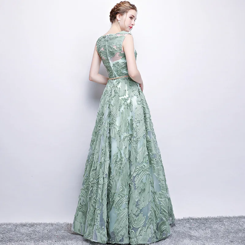 Banquet Summer 2024 Wedding Evening Dress Light Green Evening Dresses Women Floor Length Sleeveless Women Banquet Ball Dress