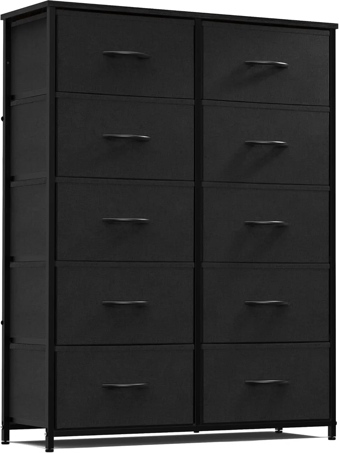 Tall Dresser for Bedroom, Drawer Dresser Organizer Storage Drawers with 10 Drawers, Chest of Drawers with Fabric Bin 2