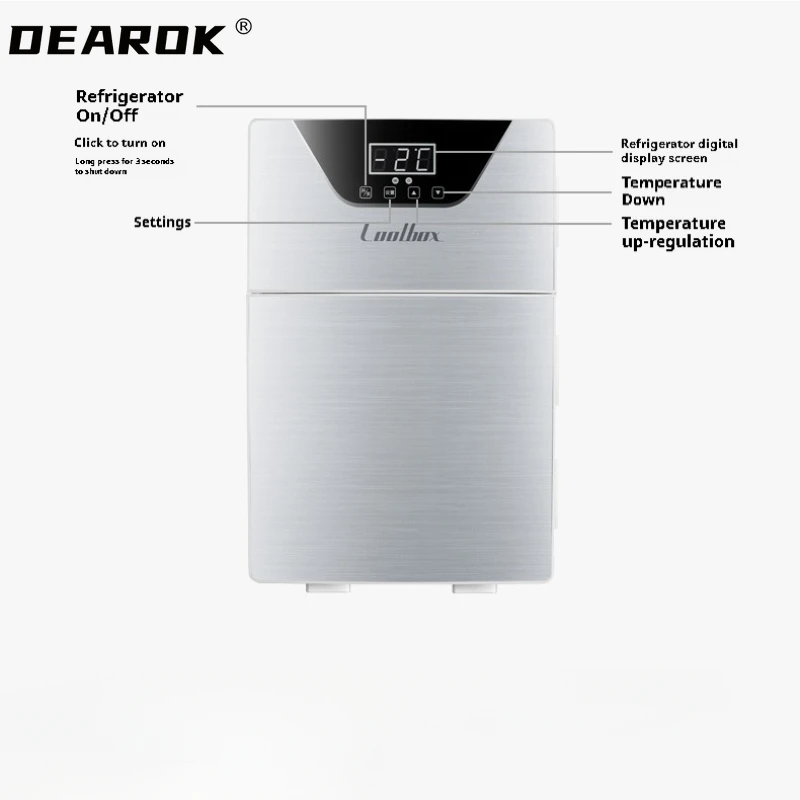 20L Kitchen Refrigerator Dual-Door Fridge Freezer Electric Refrigerator Household Rental Frigobar Dual-use Cold Frigidaire