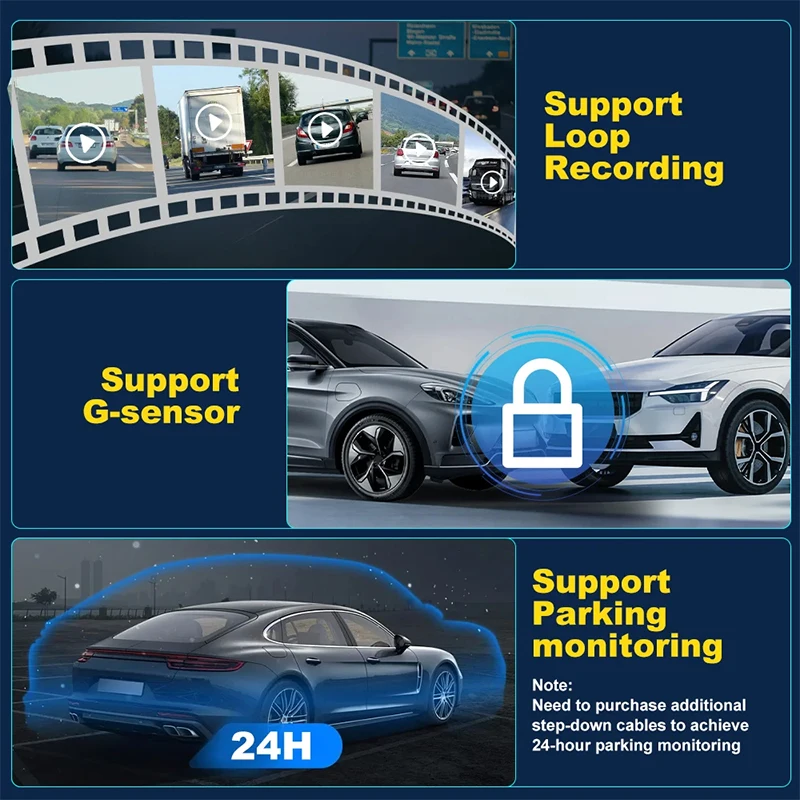 NEW 2/3Channel Dash Cam for Car 1080P WIFI Video Recorder Dashcam Car DVR Front Rear View Camera car recording Black Box