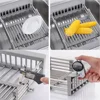 Kitchen Shelf Sink Retractable Draining Basket To Wash Fruits and Vegetables Draining Rack Drying Rack Adjustable Drainage Racks 3