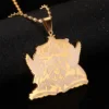 Trinidad and Tobago Pendant Necklace Gold Color Trendy Ethnic Jewelry Gift 3