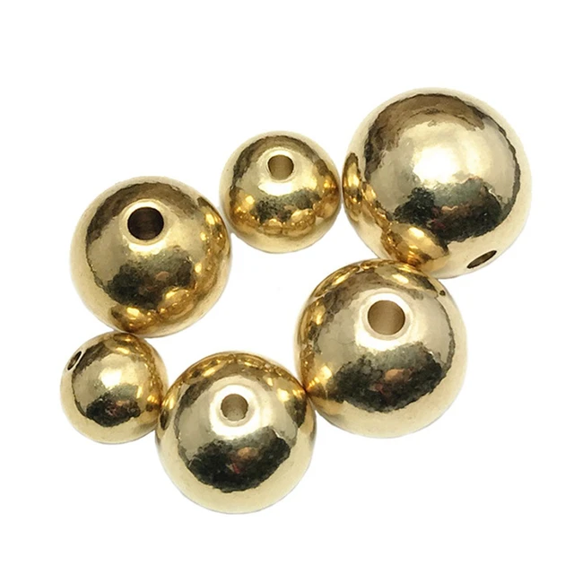 16mm Beads Jewelry Making, Gold Metal Round Beads