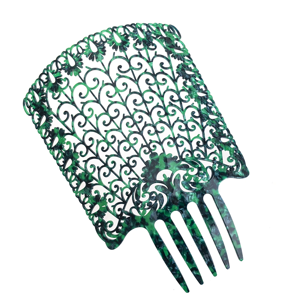 Colorful Vintage Acetate Hair Combs - Tortoiseshell Flamenco Hair Accessories