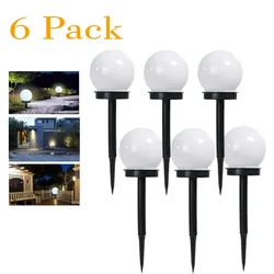 Solar Powered Waterproof LED Garden Lights - Outdoor Lawn and Yard Lighting (6Pack)