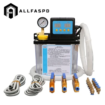 1L 2L CNC หล่อลื่นปั๊มชุด AC220V AC110V 4 มม.6 มม.อัตโนมัติหล่อลื่นน้ํามันปั๊มจาระบีไฟฟ้าสําหรับเครื่องมือเครื่อง CNC 1