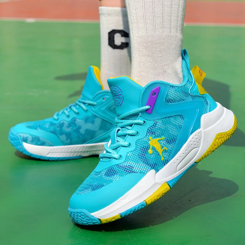 Brand Fashion Printed Children\'s Basketball Shoes Size 31-40 Professional Sneakers Basket Child Platform Sports Shoes Teenagers