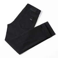 Jean noir pur pour homme, pantalon d'affaires classique, coupe droite, confortable et élastique, version coréenne, tendance 6
