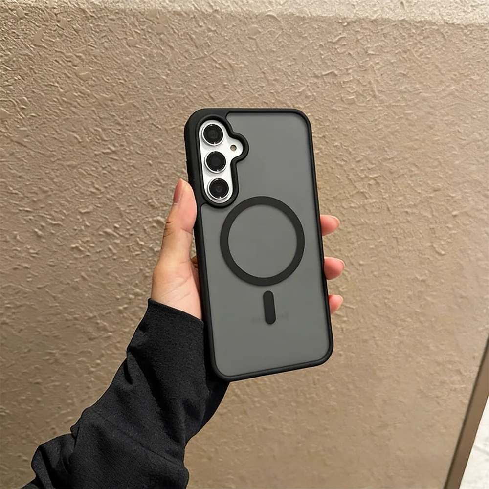 Candy Color Matte Translucent Magnetic Shockproof Phone Case