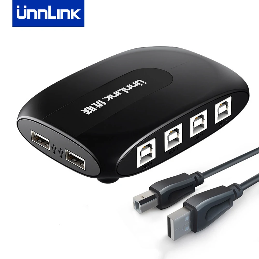 Unnlink 4 Port USB Synchronous Controller KM Hot Key Switch 1 Set of Keyboard Mouse Control PCs/Computer/Laptops Synchronizor | Компьютеры