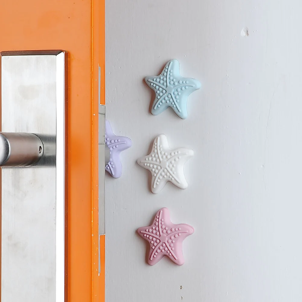 Description Picture 5 of item1Pc Luminous Sea Star Wall Protectors Self Adhesive Rubber Stop Door Handle Bumper Guard Stopper Cabinet Catches Door Stopper
