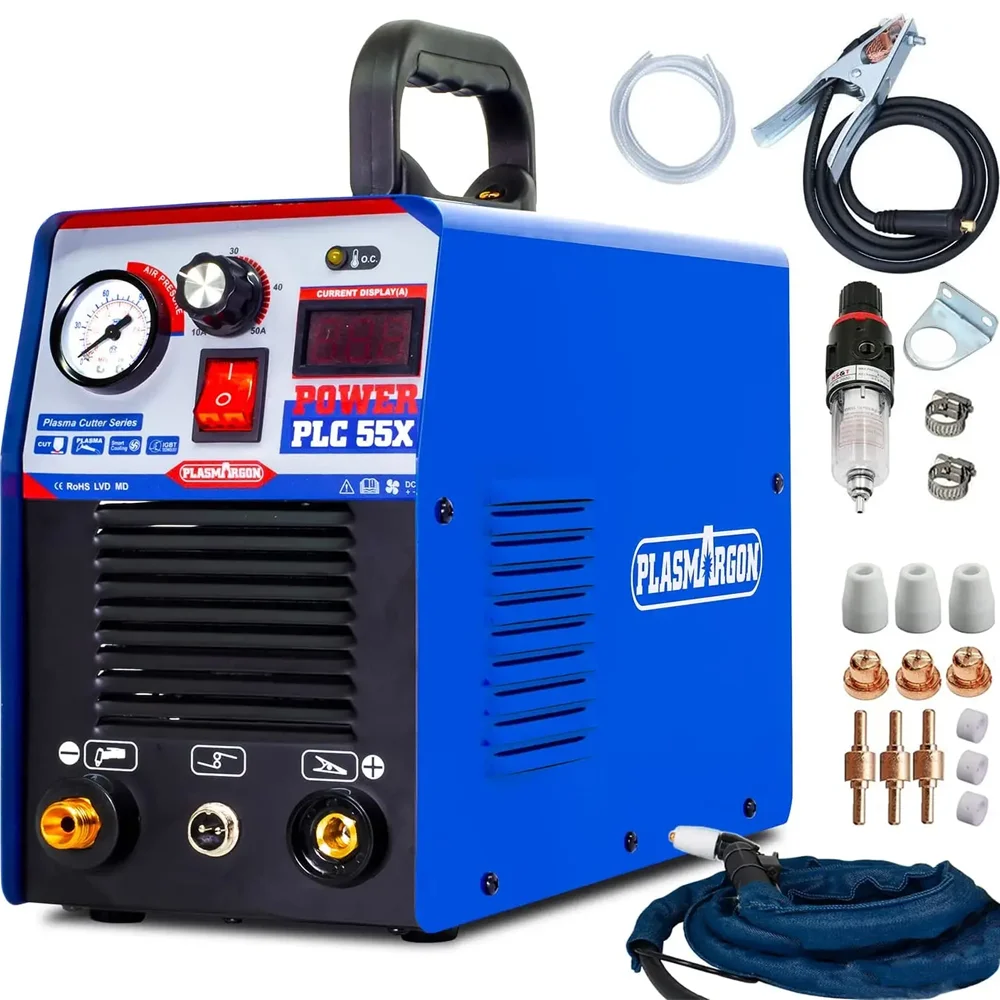 Plasmargon Cutting Machine PLC55/65 IGBT CNC Plasma cutter welding Inverter HF Luft Schneiden  50A/60A 110V/220V 3