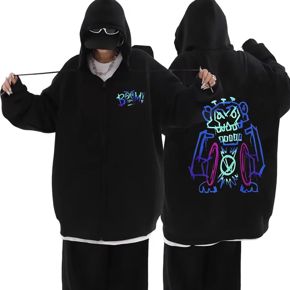 Arcane-Jinx Zipper Hoody Graffiti Hip Hop Jacket Fashion Zip Up Sweatshirt Men Women Oversized Pullover Hoodie Streetwear Tops 6