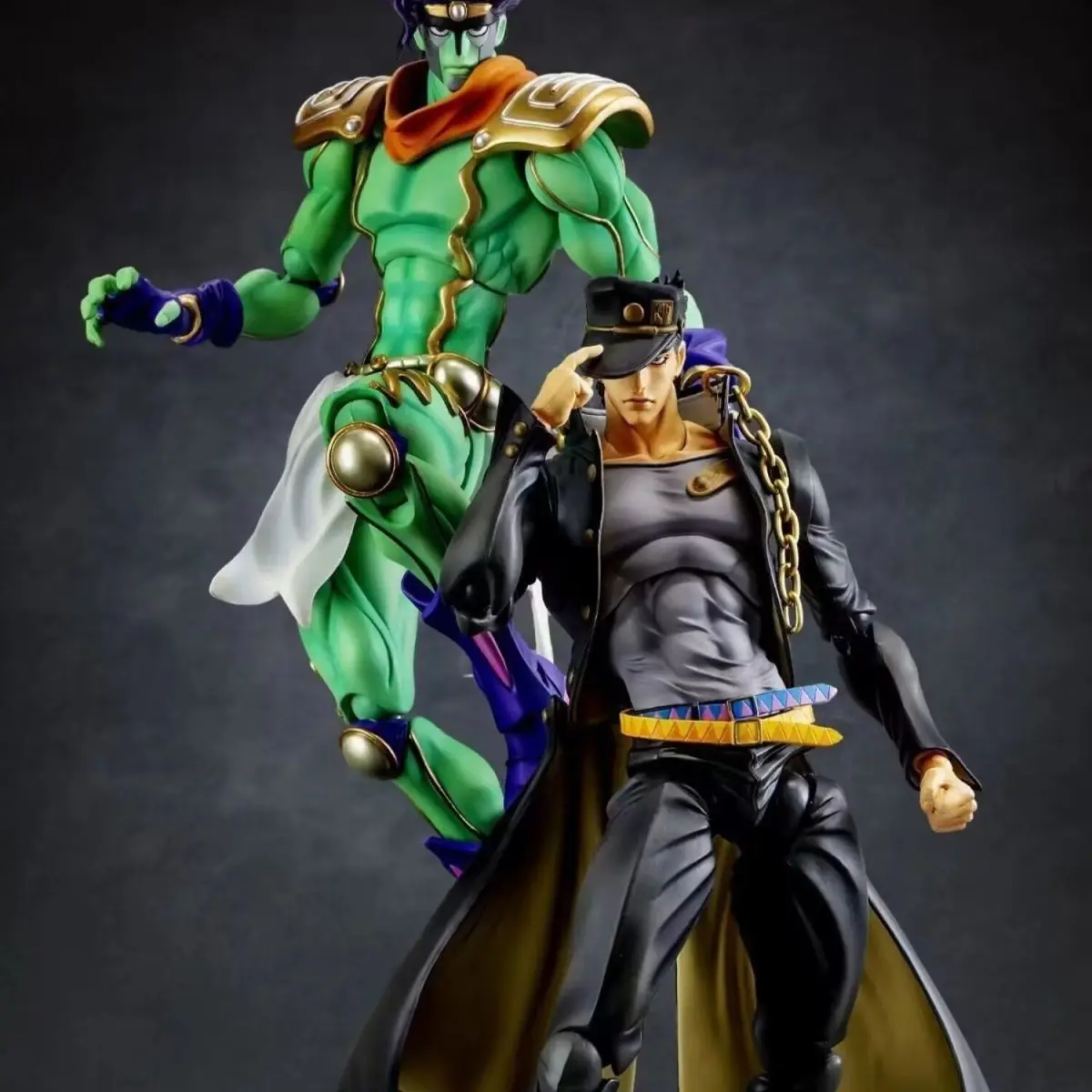 

JOJO Anime Figure Kujo Jotaro Action Figurine Star Platinum Moveable Model Toy Pvc Statue Figurine Room Ornament Birthday Gift