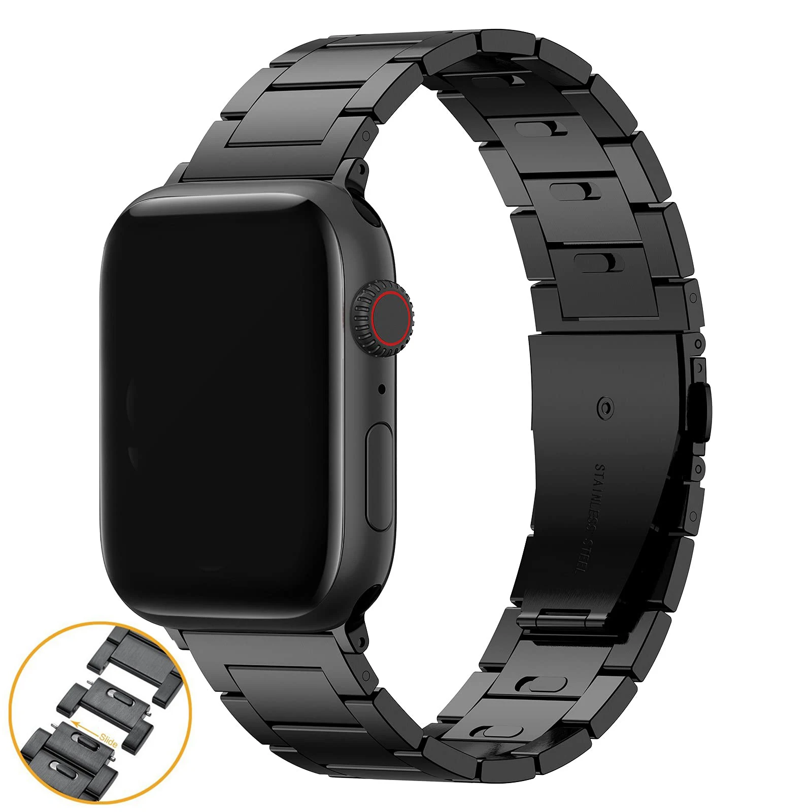 Steel Strap For Apple Watch Band 42 mm 44mm 45mm metal Bracelet Sport