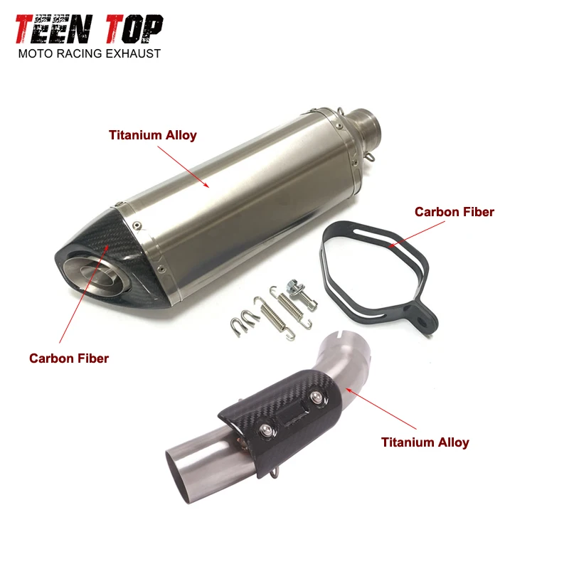 51mm Exhaust Muffler Titanium Alloy Motorcycle Exhaust System For KTM 250 ADV Exhaust For KTM 390 ADV 2020-2022 Tubo De Escape - Image 5
