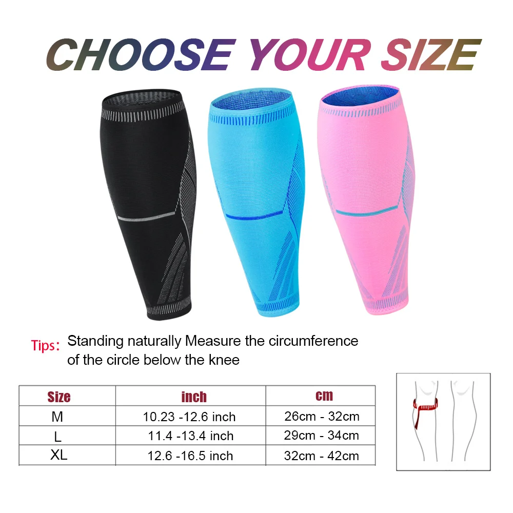 Unisex Sports Compression Sleeve for Leg, Calf, and Elbow Support