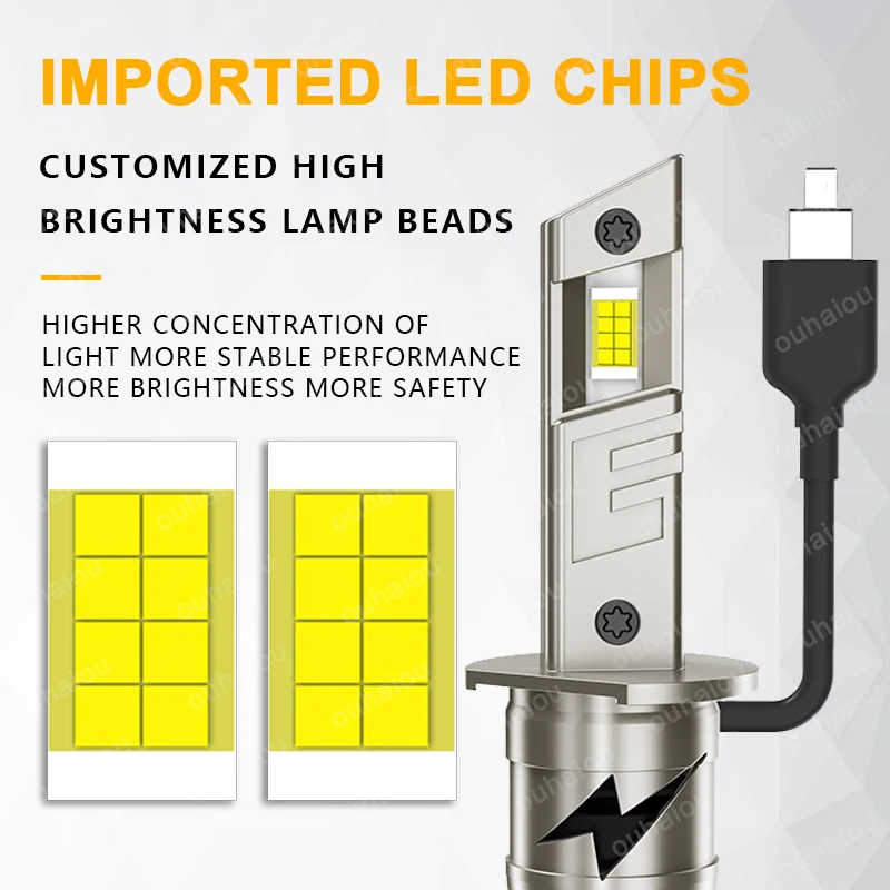 기아 포르테용 방열판 포함 H1 H7 H8 H11 LED 헤드라이트 LED 라이트 헤드 램프 2개