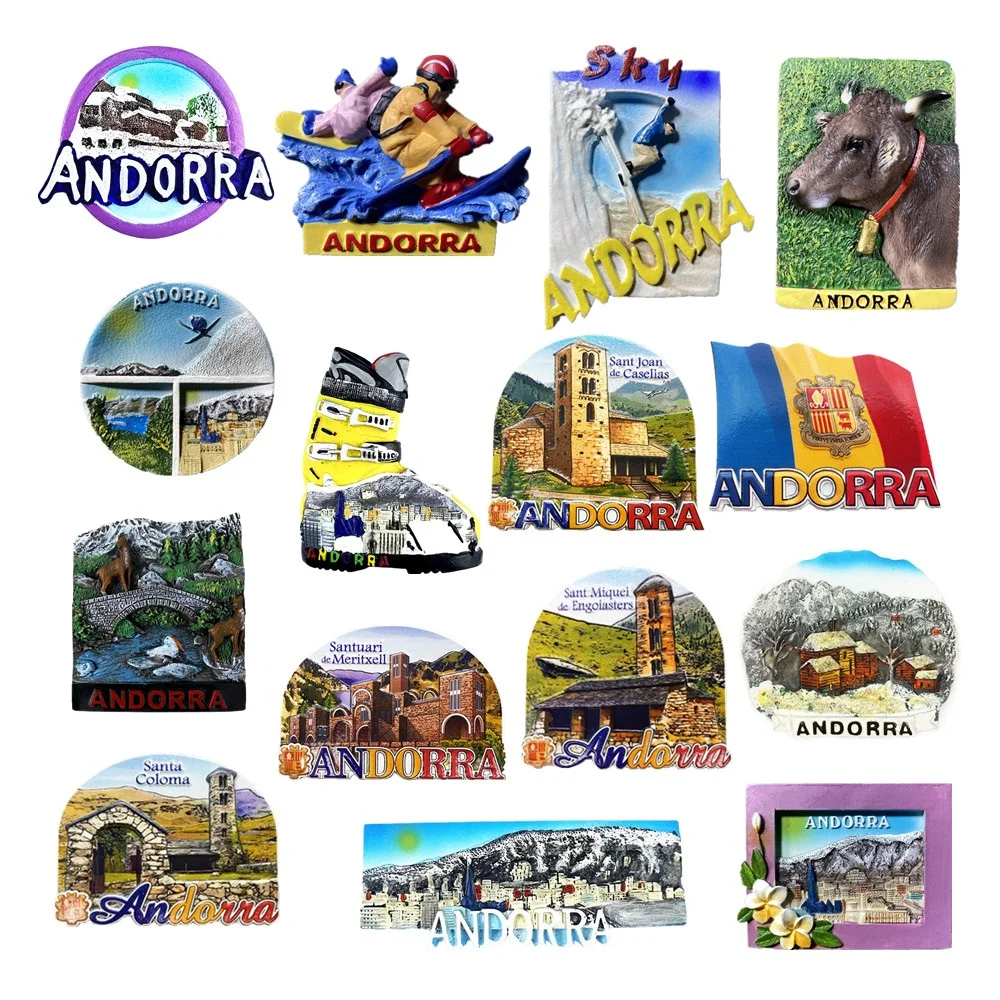 Europe Andorra 3D Fridge Magnets Tourism Souvenir