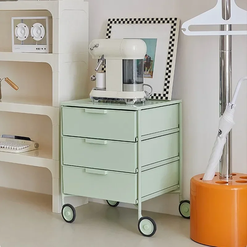 Mobile Storage Bedside Table, Creative Storage Rack, Multi-purpose Living Room, Large-capacity Cabinet on Wheels