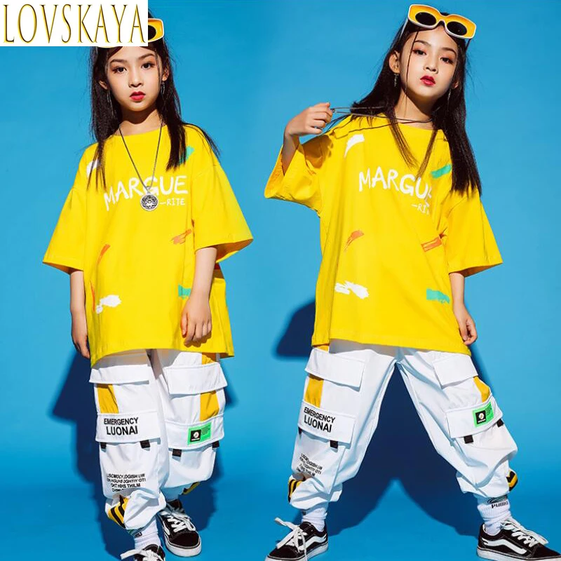 

New hip-hop dance costumes T-shirts, workwear pants, jazz dance costumes for boys and girls