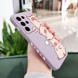 Charming Pink Pig Design Phone Case Cover - Galaxy Note 10 Pro (Light Purple 1)