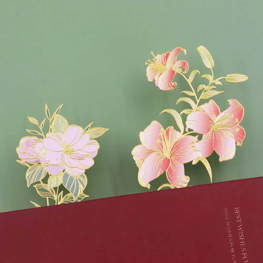 

Изысканная металлическая Закладка, цветок, латунные пустотелые закладки для книг на День учителя, подарок для студентов