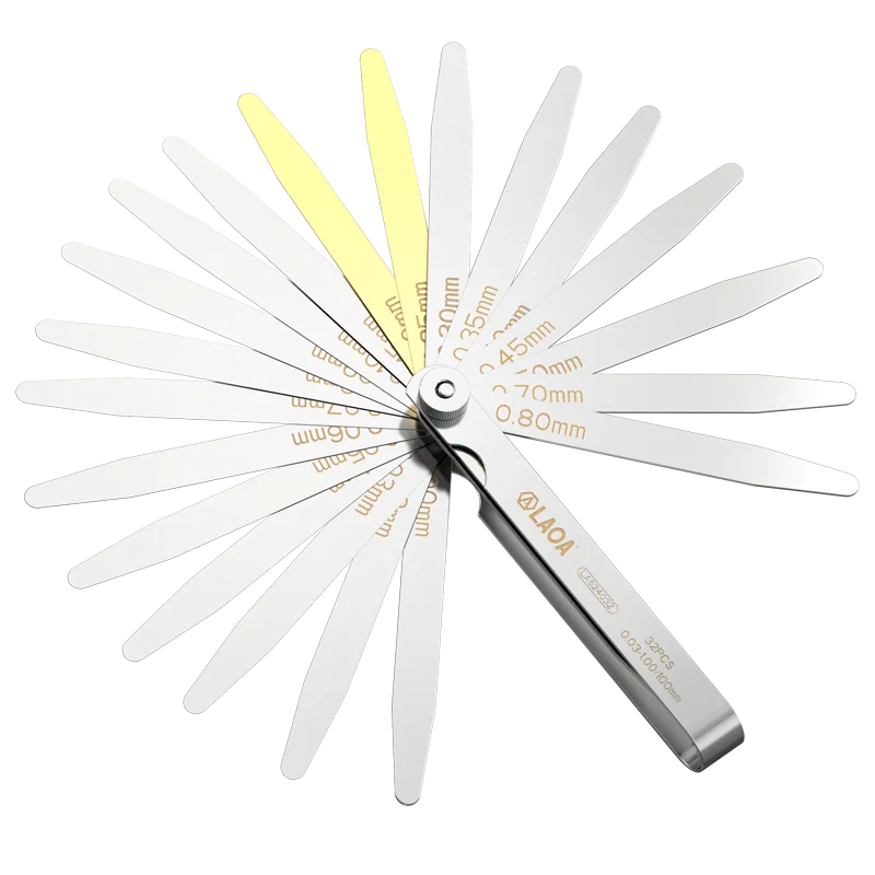Feeler Gauge Metric Size 0.02-1mm Thickness Gauge Set Valves Foliage of Valves Spark Plug Gap Measurement Probe Gap