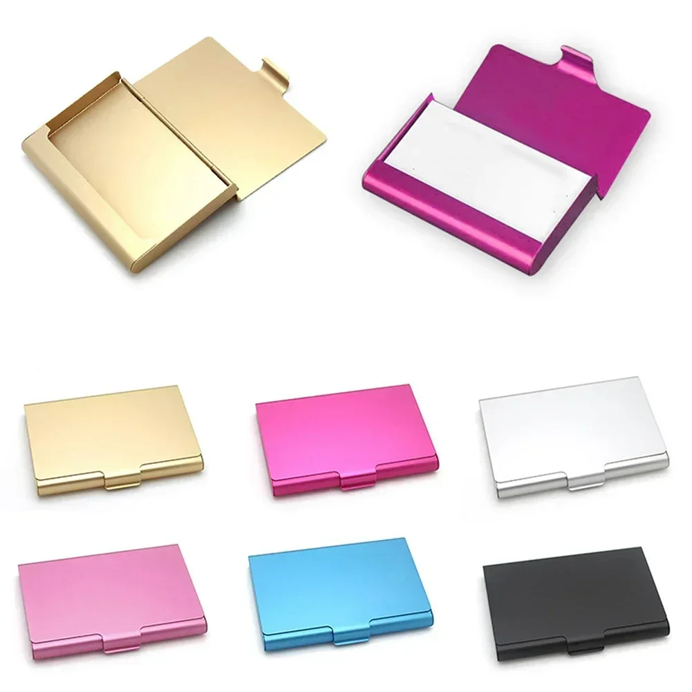 Business Card Case Credit Card Holder Aluminum Alloy Holder Box Cover Men Business ID Case