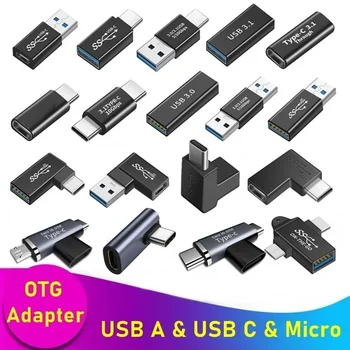 Tongdaytech 범용 타입 C 어댑터 남성 마이크로 USB 여성 USB C OTG 지원 데이터 동기화 Adaptador 삼성 화웨이 Xiaomi 상품 이미지