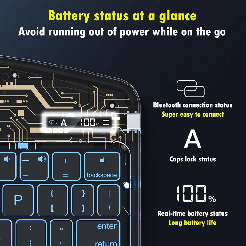 360&deg; Rotating Multi-Touch Trackpad Wireless Bluetooth Keyboard For IPad Air 11 Pro 13 10 10.9 10.2 Inch Backlit Key Board wireless keyboard,wireless keyboard mouse,tablet keyboard,ipad keyboard