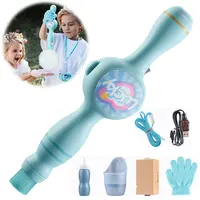 Elastic Smoke Bubble Machine Portable Bubble Maker Automatic Bubble Blower for Kids