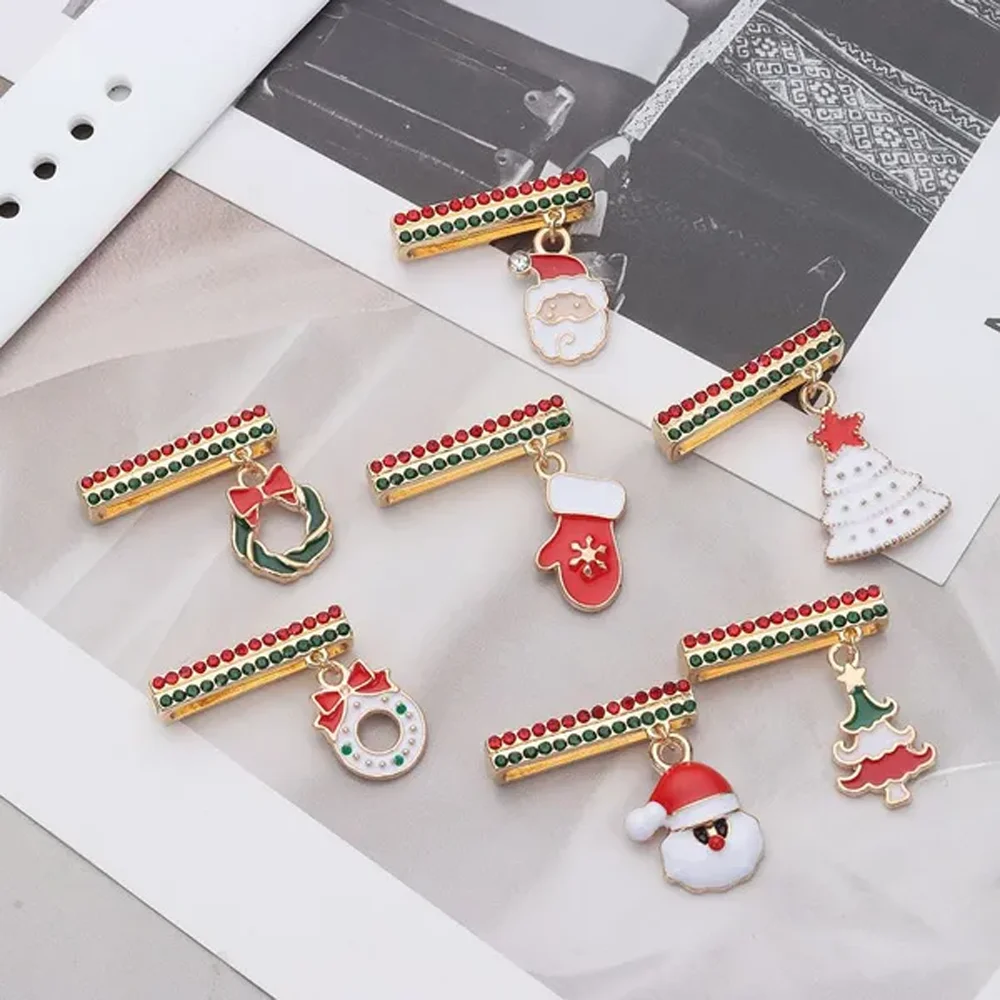 Anello Decorativo Per Cinturino Apple Watch Series 7 6 Se 8 Ultra Christmas Decoration Silicone Correa Per Galaxy Watch 4/5/Pro Strap
