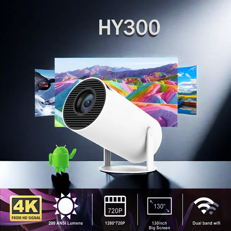 Magcubic projektor HY300 1080P  android 11 Viadal wifi6 260ANSI allwinner H713 BT5.0 1080P 1280*720P haza Mozgóképszínház kültéri projetor