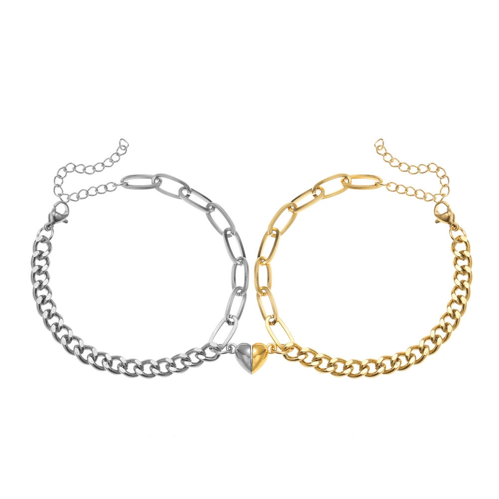 

2023 Charm Jewelry Stainless Steel Chain Peach Heart Bracelets for Women Fashion Cuff Adjustable Bracelet Pulseras