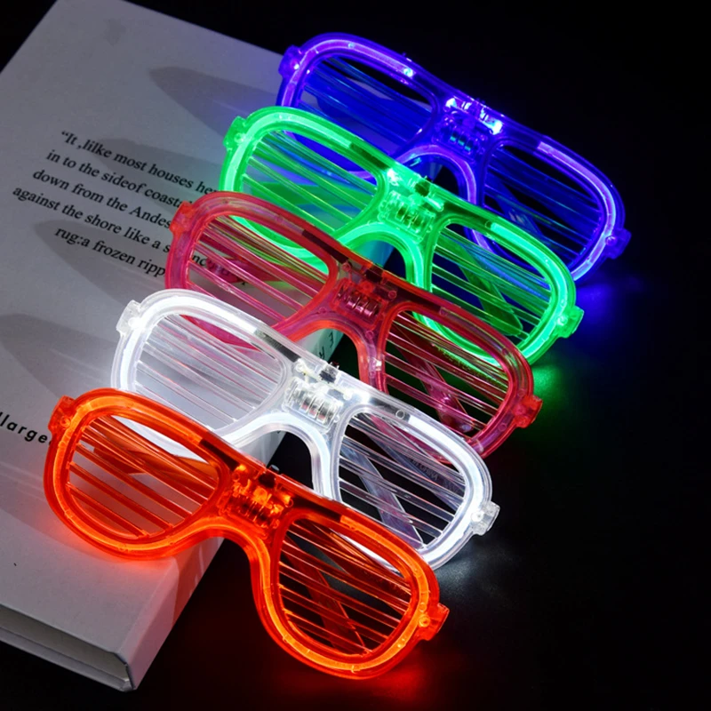 

Flash Glasses Party Carnival Glasses Novelty Party Mardi Gras Glow in The Dark Shutter Shades Neon Flashing Carnival Birthday