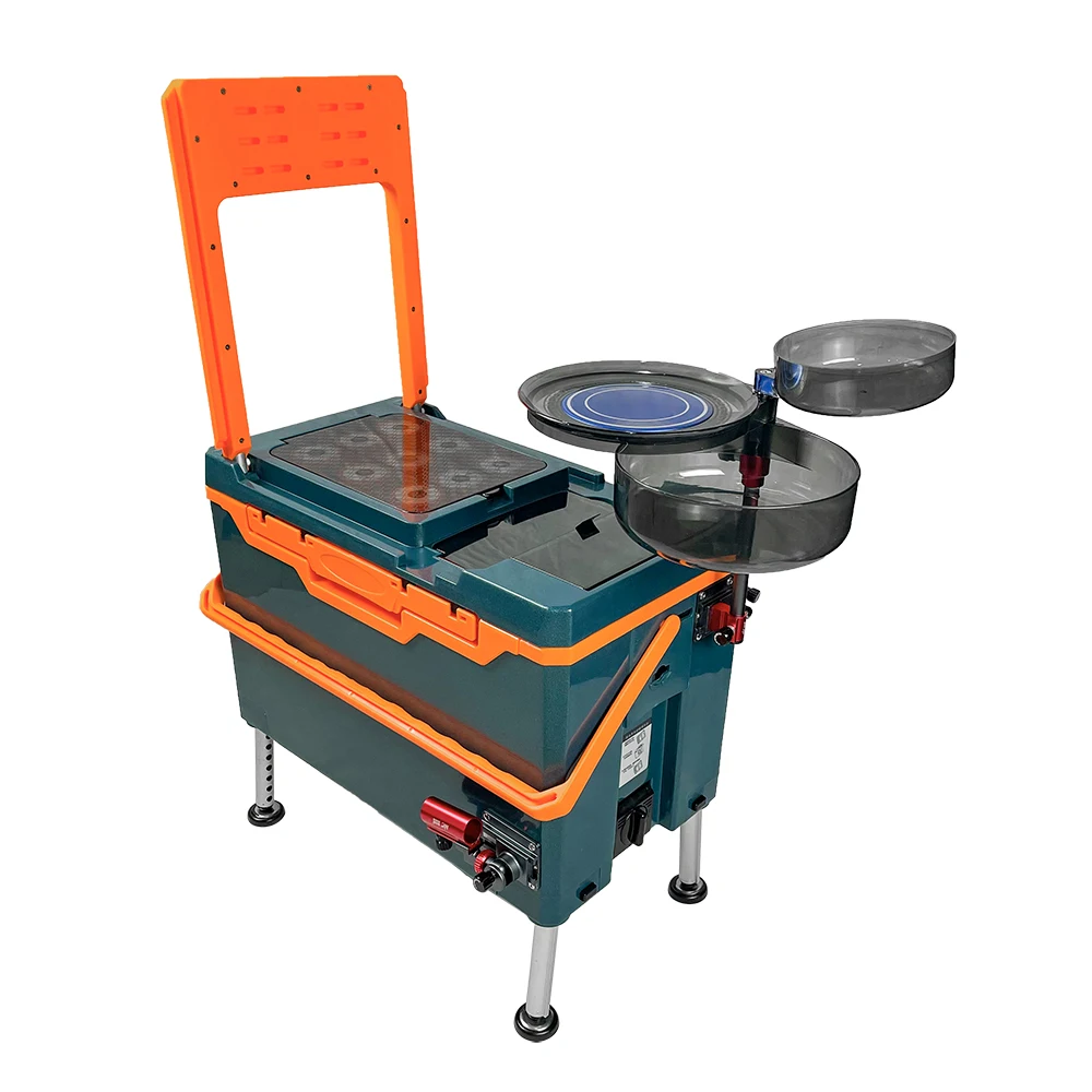 

Portable Fishing Box Insulated Cooler with Handle and Wheels Multi-function Fishing Chair Foldable Backrest Large Capacity 32L