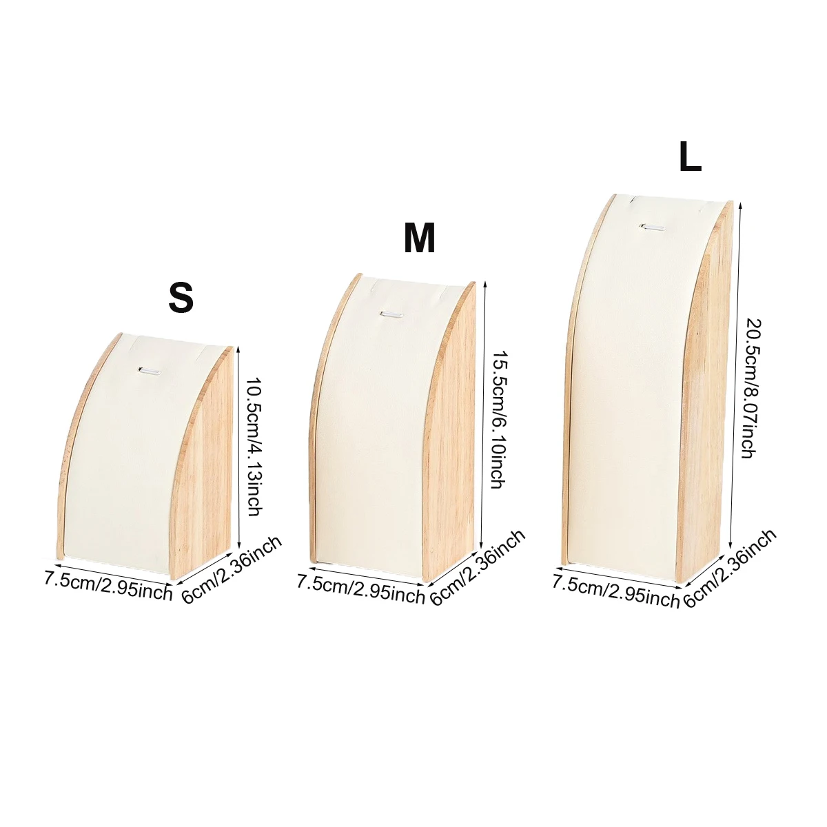 Luxury Wooden Necklace Display Stand for Jewelry – Curved Pendant Holder Organizer for ... - SKU NDS00814 - UGI Packaging