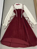 Robe mi-longue Vintage française pour femmes, tenue de soirée décontractée à carreaux, tenue de bureau, une pièce, mode coréenne Chic, printemps 5