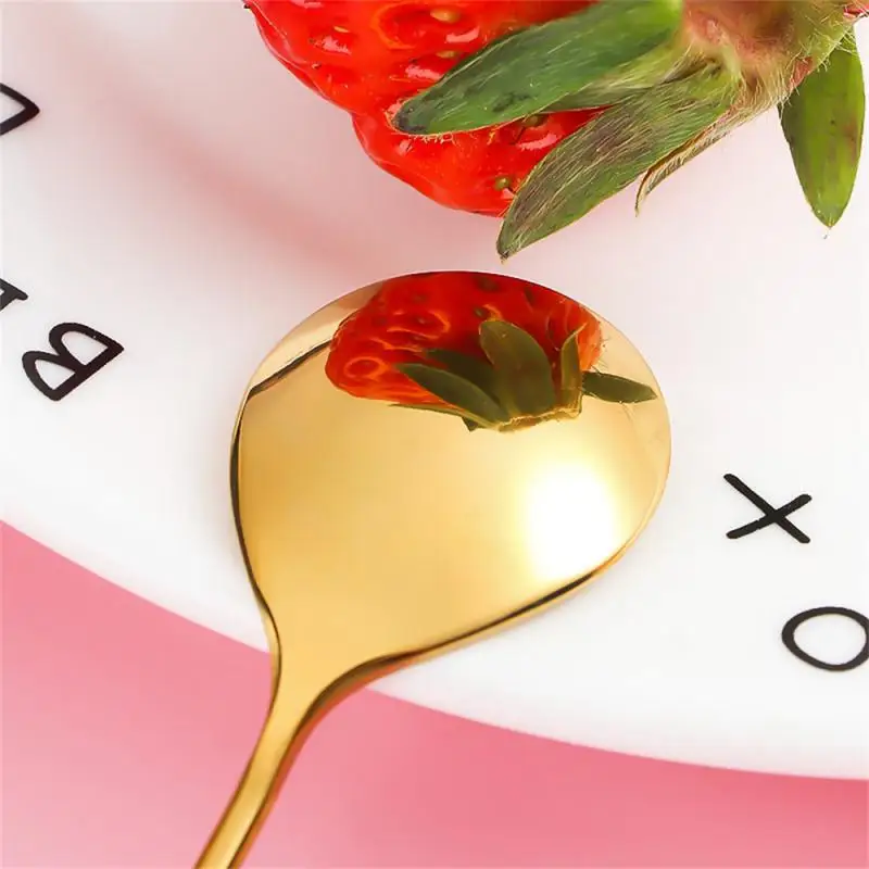 430 Stainless Cake Spoon Functional And Practical Stainless Steel Fashion Steel Ice Cream Cake Scoop Spoon Fork Gift stainless steel spoon