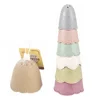 Baby Bath Toys Stacking Boat Toys Colorful Early Education Intelligence Gift Boat-shaped Stacked Cup Folding Tower Baby Toy 6