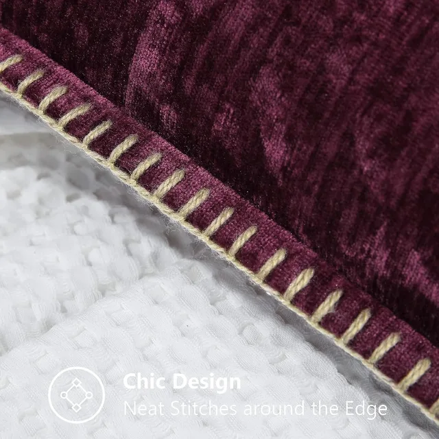 2 Fodere Cuscini 45x45 Cm In Ciniglia Morbida - Grigio Scuro, Per Divano, Letto O Esterno