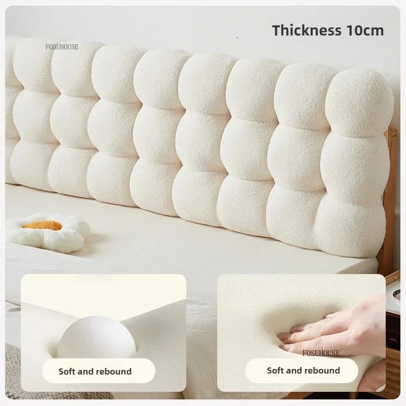 Multifunctional Headboard for Bedroom Washable Fluffy Design Headboards Modern Snowball Headboards for Apartments