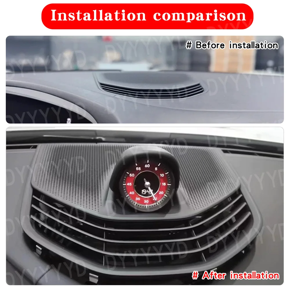 Dashboard Stopwatch, Dash Clock Bezel 971 858 122 A Anticorrosion Brown For Car Replacement For 2017 2020 Yellow Stopwatch