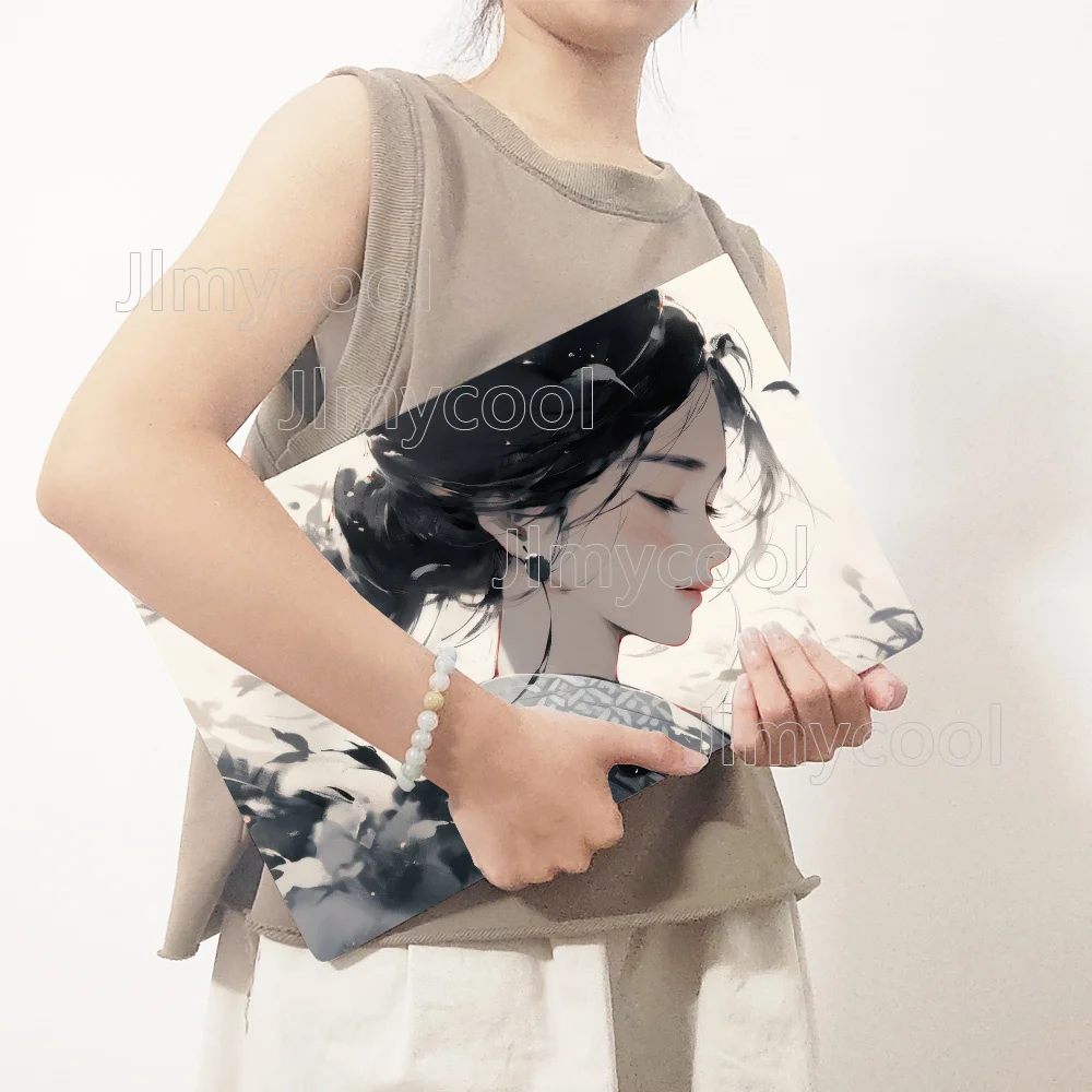 2 조각 애니메이션 조용한 고대 스타일 비닐 노트북 스티커 HP 용 자체 접착 케이스 Lenovo Apple ASUS 스티커 설치가 용이함