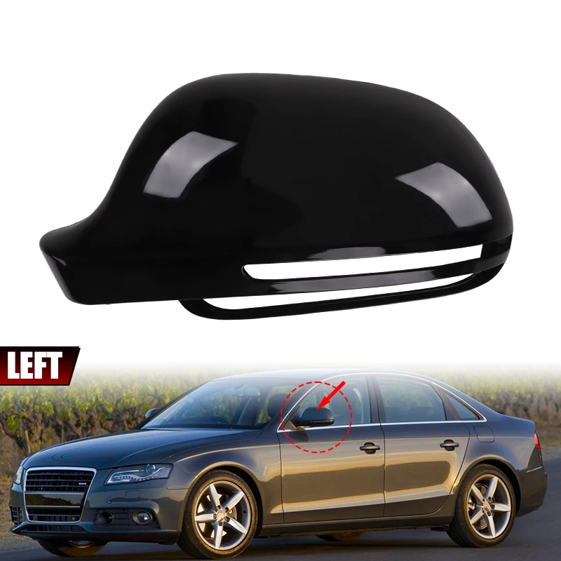 Glossy Black Side Wing Rearview Mirror Cover Cap