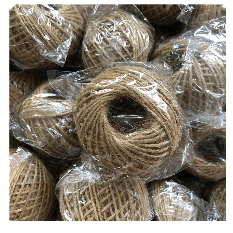 Jute Rope Natural Jute Cord Ribbon Bows Crafts Party Wedding Vintage Jute Rope String Sewing Christmas Handmade DIY Decoration Accessories jute rope